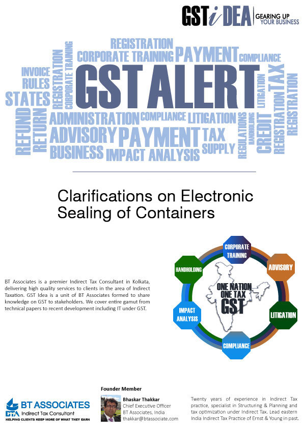 Clarifications on Electronic sealing of Containers<