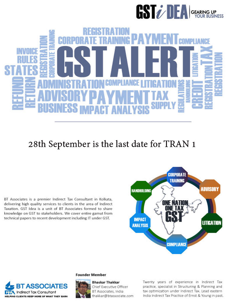 28th September is the last date for TRAN 1