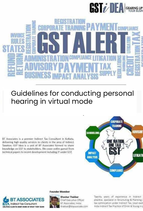 

Guidelines for conducting personal hearing in virtual mode     
